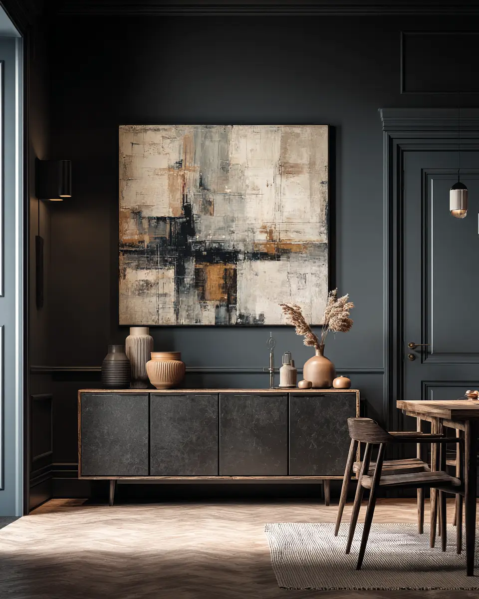 Moody Japandi Dining Room Decor Ideas