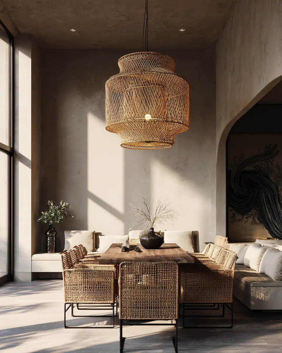 Moody Japandi Dining Room Decor Ideas