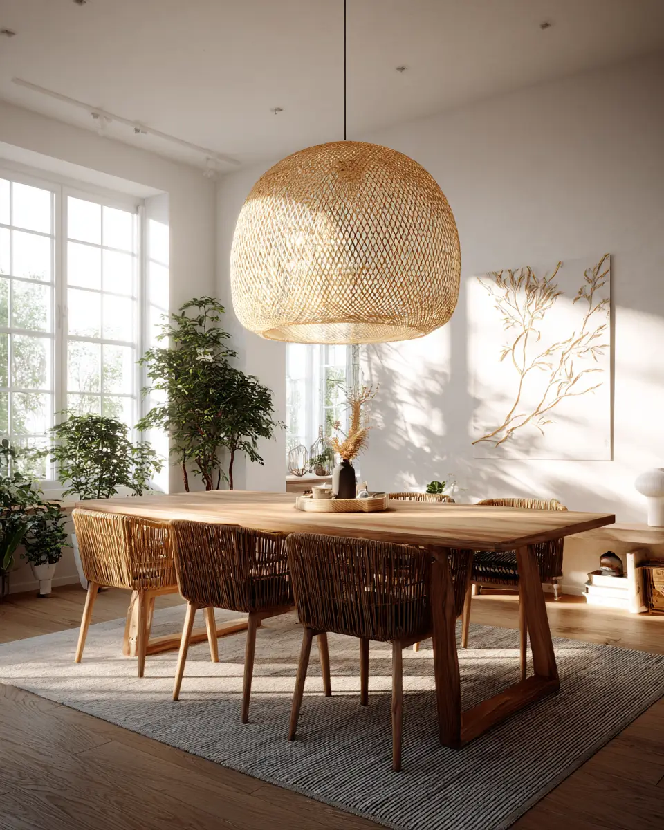 Moody Japandi Dining Room Decor Ideas