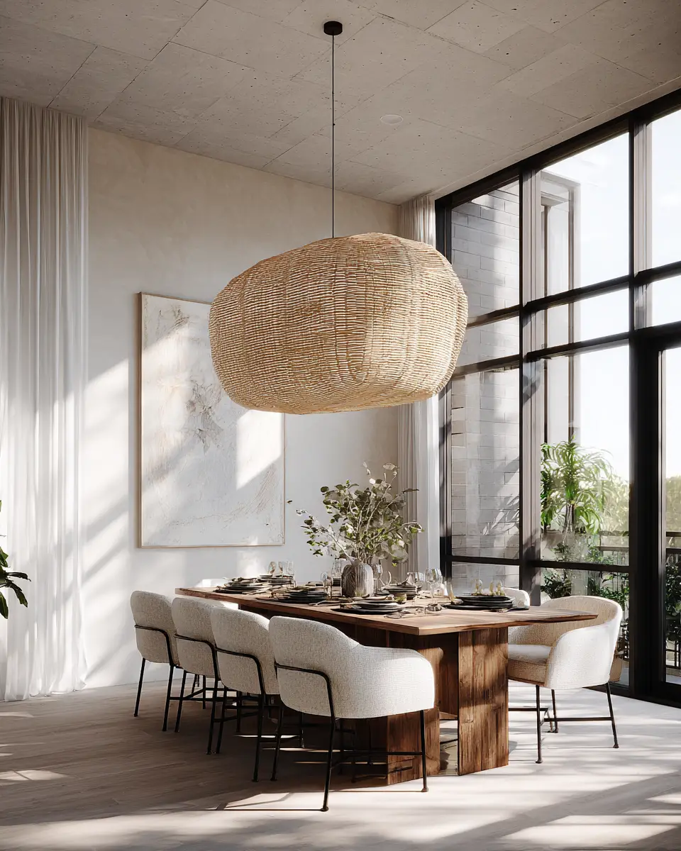 Moody Japandi Dining Room Decor Ideas