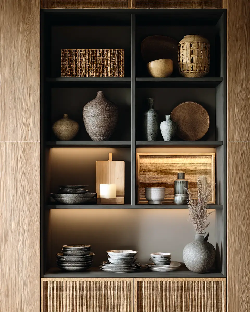 Moody Japandi Dining Room Decor Ideas