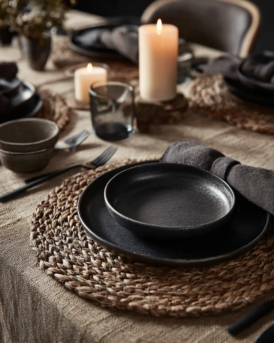 Moody Japandi Dining Room Decor Ideas