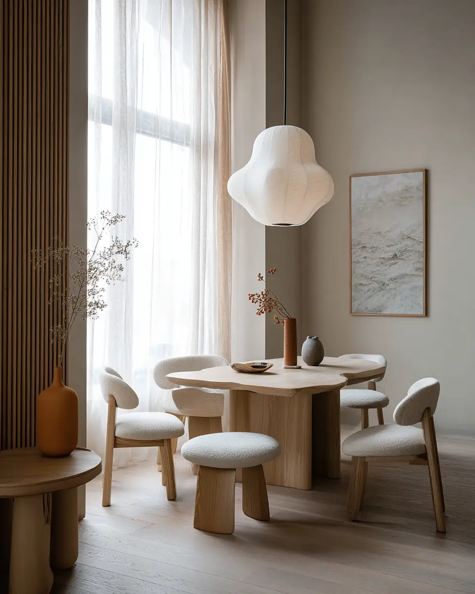 Moody Japandi Dining Room Decor Ideas