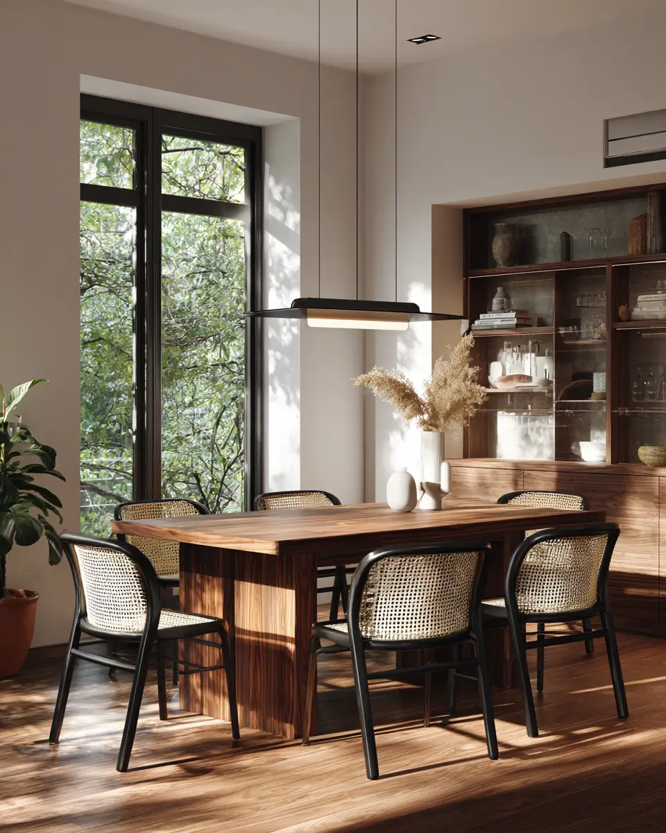 Moody Japandi Dining Room Decor Ideas