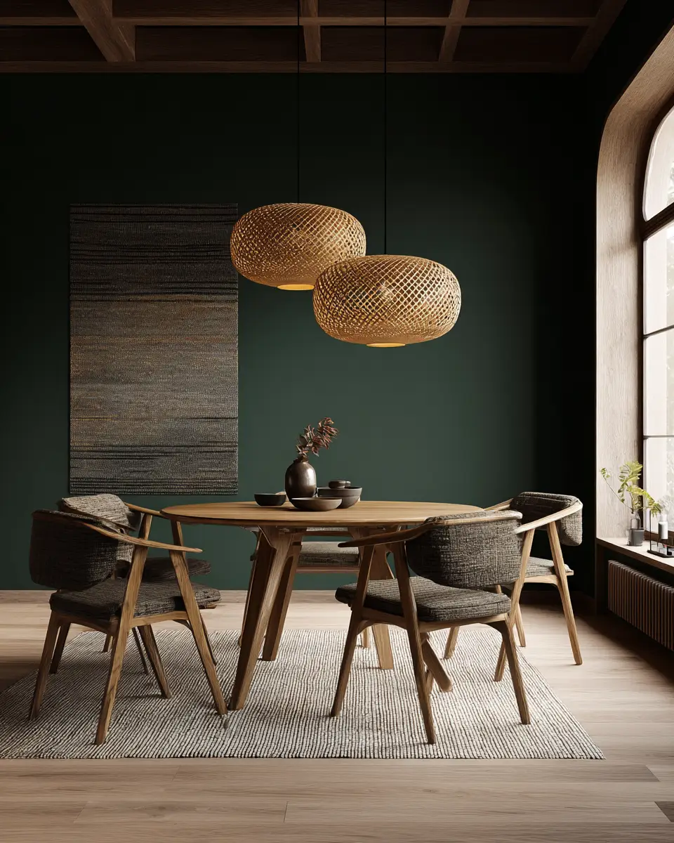 Moody Japandi Dining Room Decor Ideas