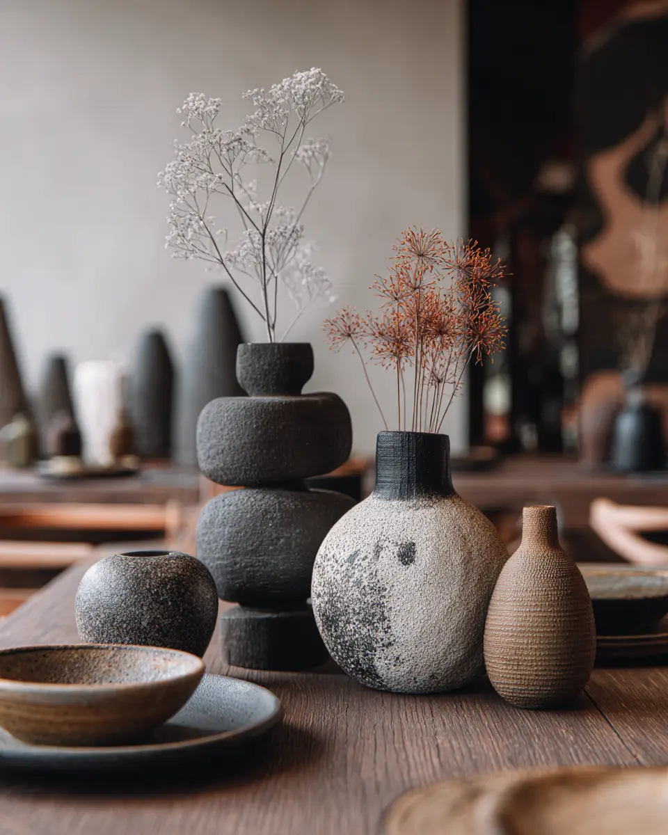 Moody Japandi Dining Room Decor Ideas