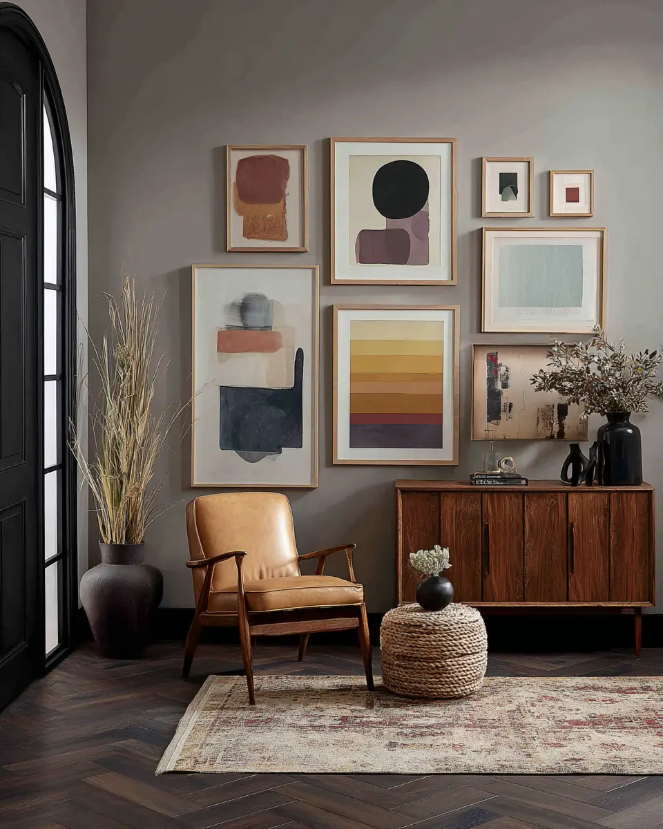 Moody Mid-Century Modern Home Office Decor Ideas