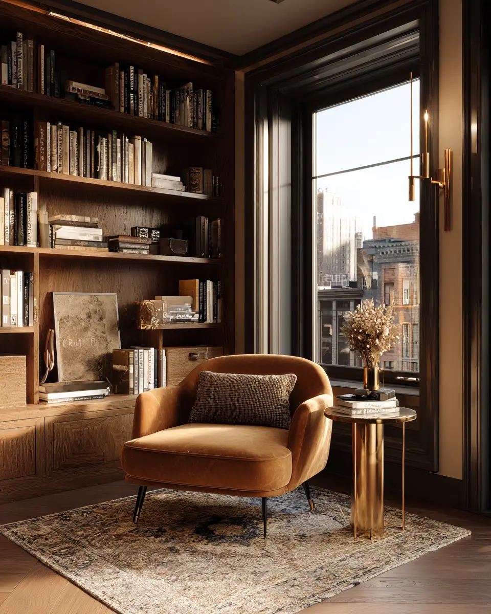 Moody Mid-Century Modern Home Office Decor Ideas