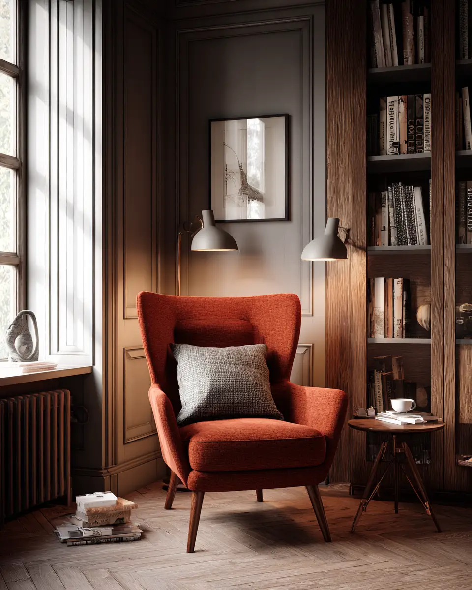 Moody Mid-Century Modern Home Office Decor Ideas