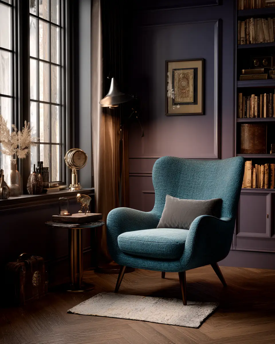 Moody Mid-Century Modern Home Office Decor Ideas