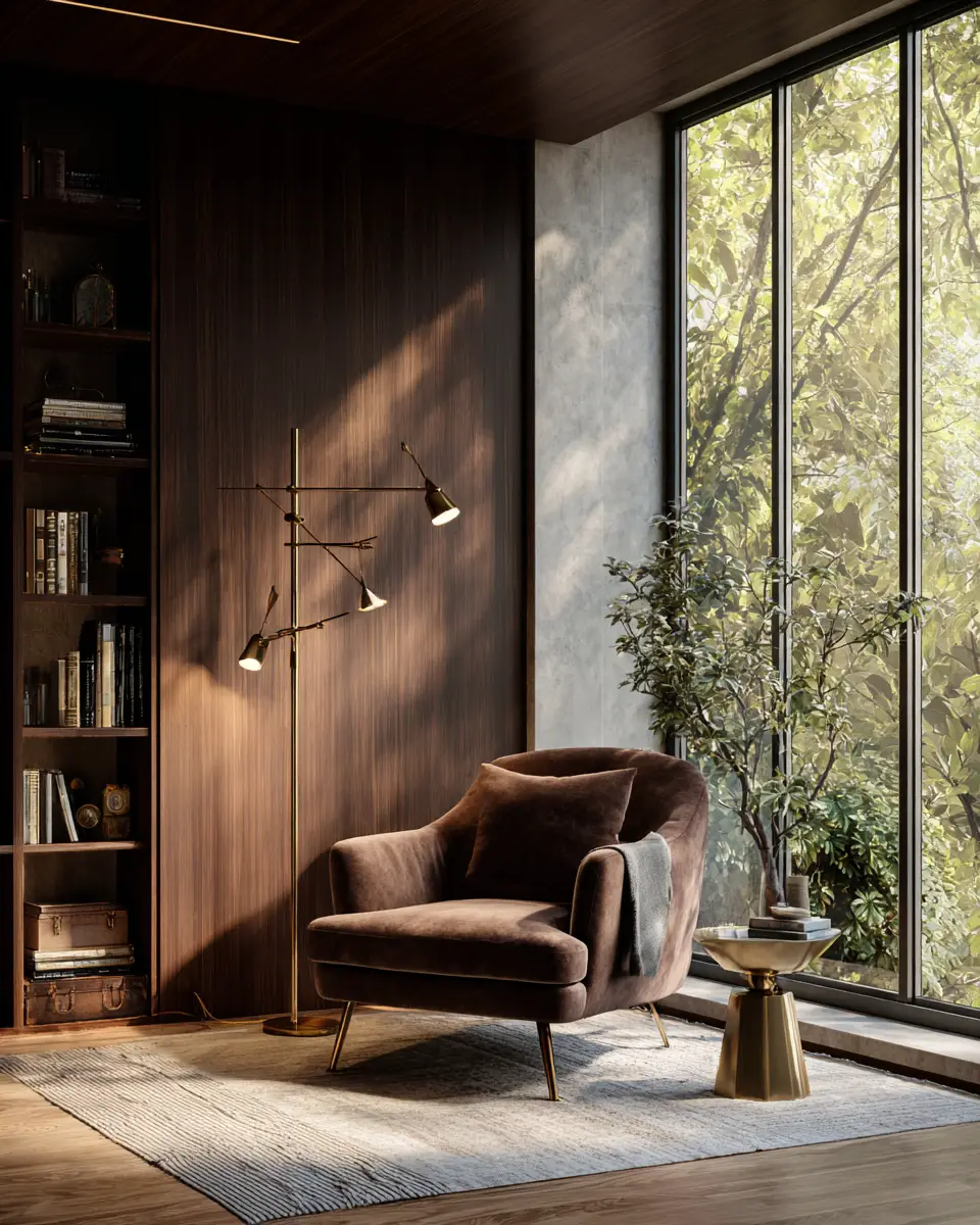 Moody Mid-Century Modern Home Office Decor Ideas