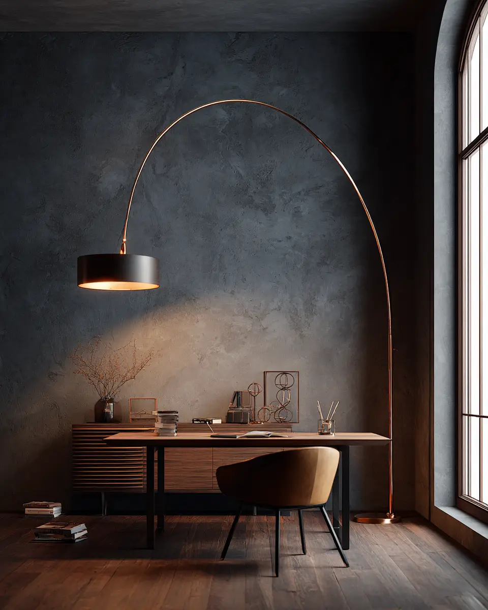 Moody Mid-Century Modern Home Office Decor Ideas