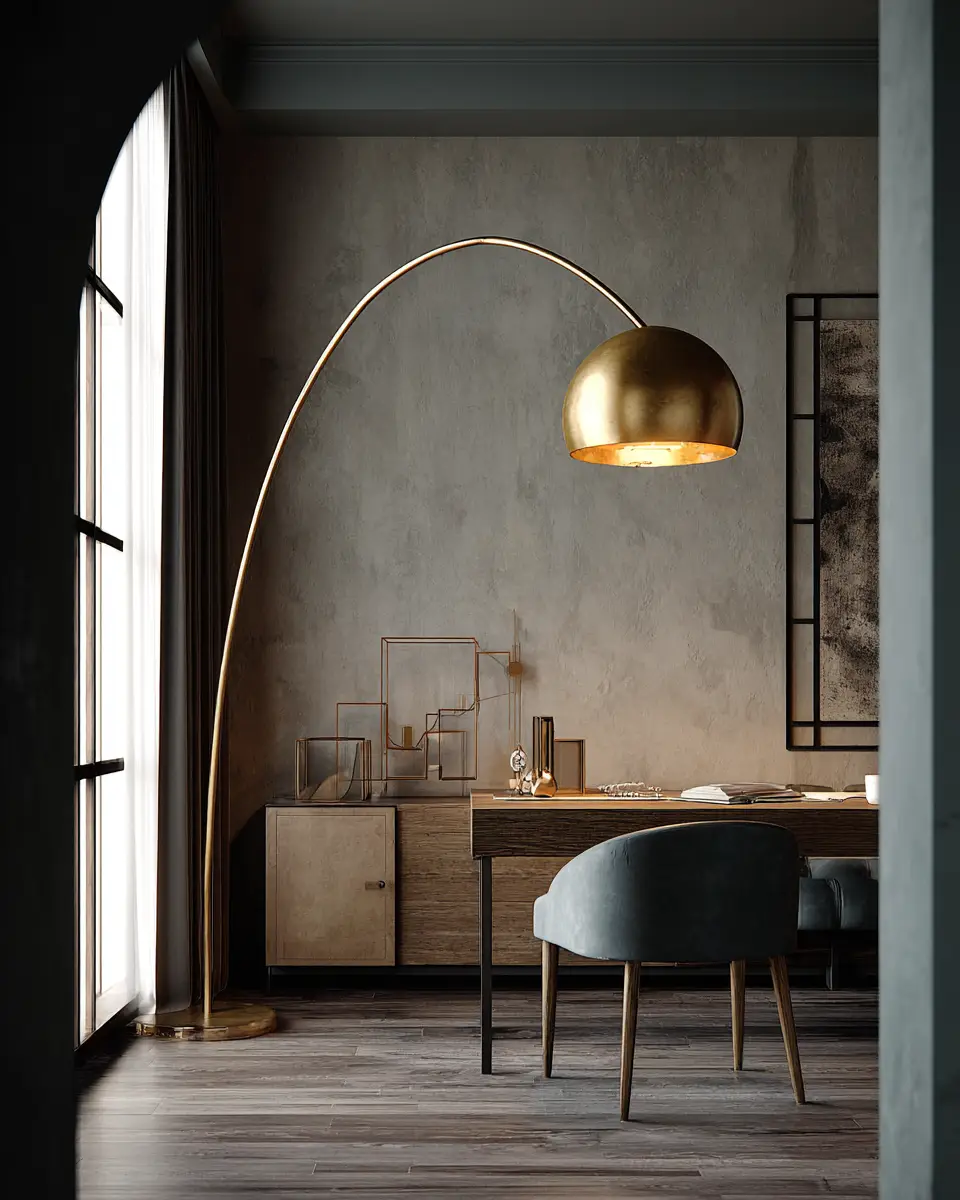 Moody Mid-Century Modern Home Office Decor Ideas