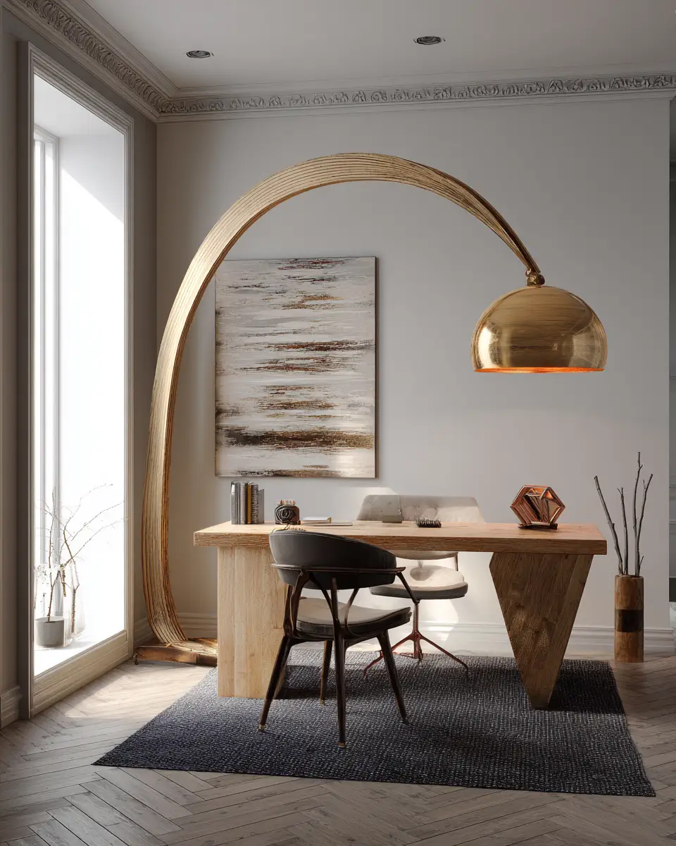 Moody Mid-Century Modern Home Office Decor Ideas