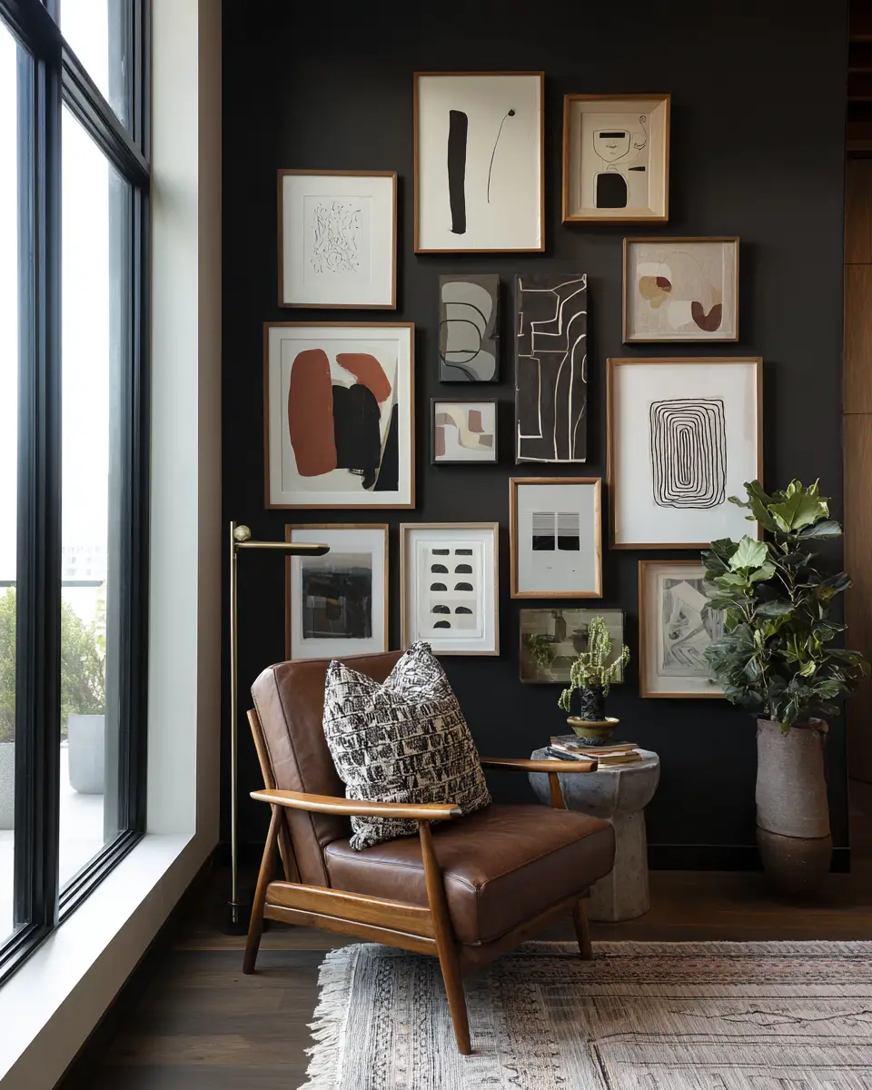 Moody Mid-Century Modern Living Room Decor Ideas