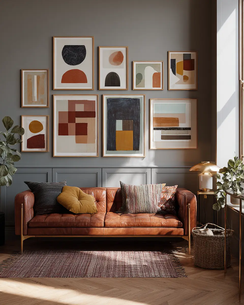 Moody Mid-Century Modern Living Room Decor Ideas