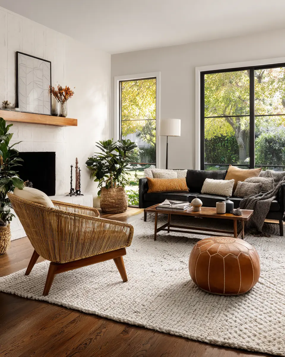 Moody Mid-Century Modern Living Room Decor Ideas