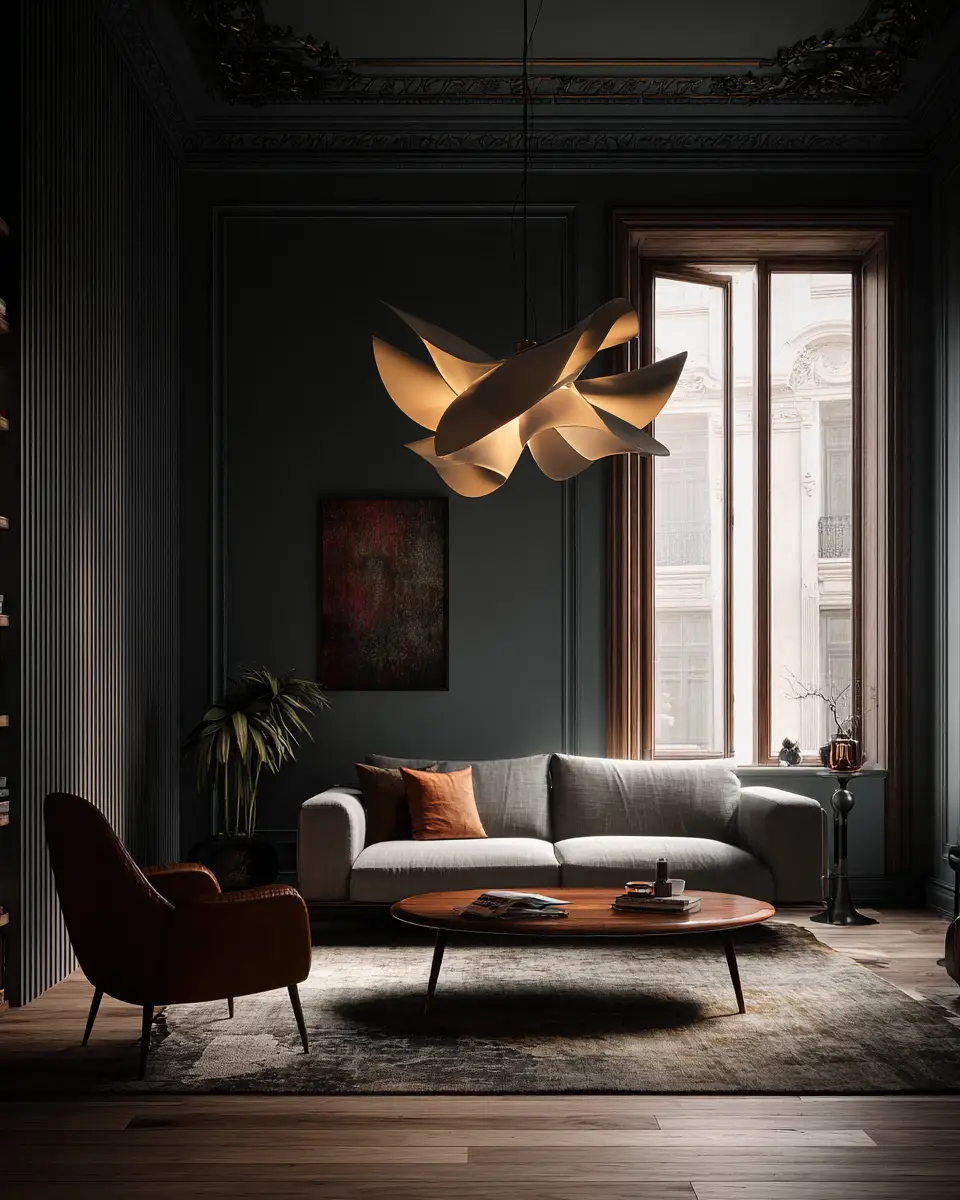 Moody Mid-Century Modern Living Room Decor Ideas