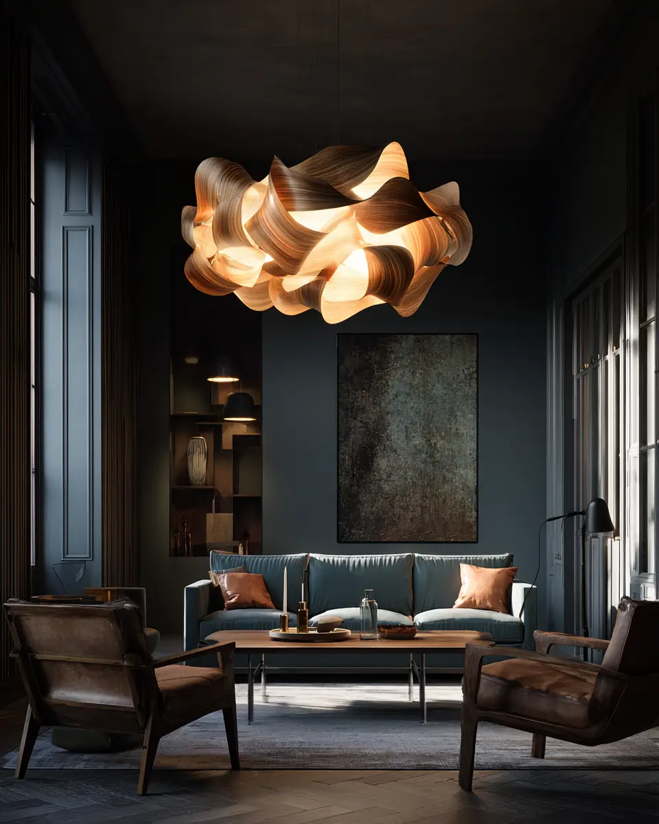 Moody Mid-Century Modern Living Room Decor Ideas