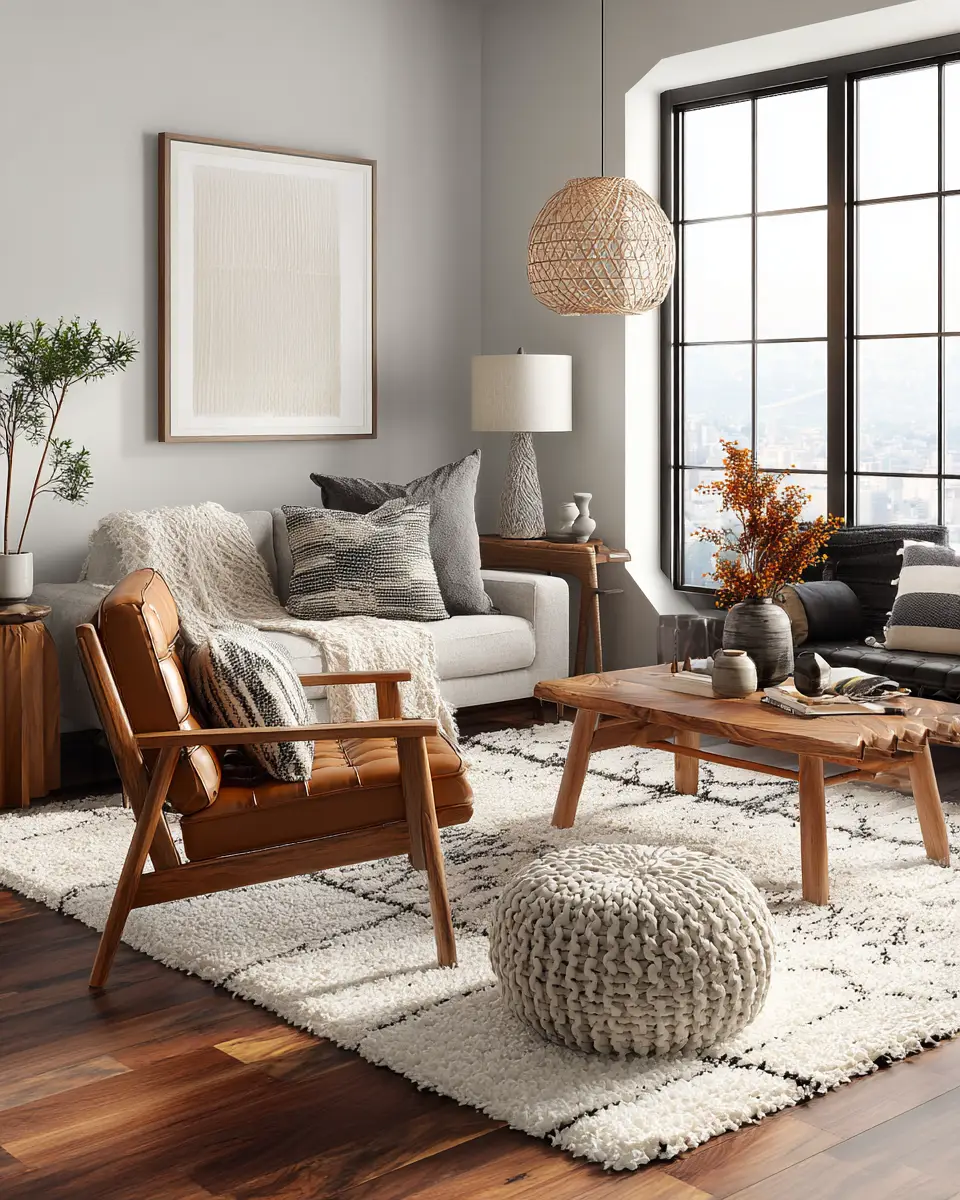 Moody Mid-Century Modern Living Room Decor Ideas