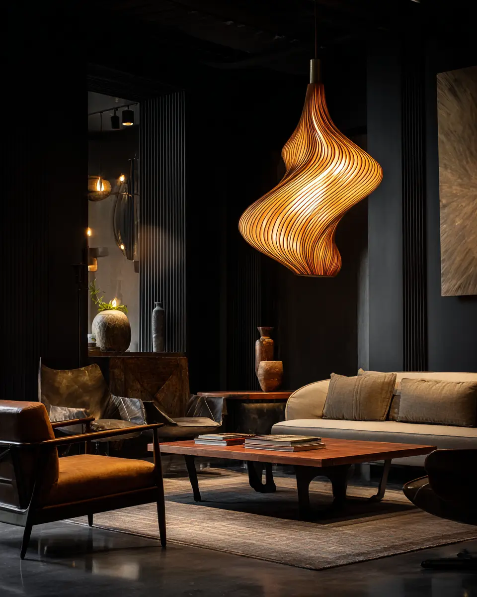 Moody Mid-Century Modern Living Room Decor Ideas