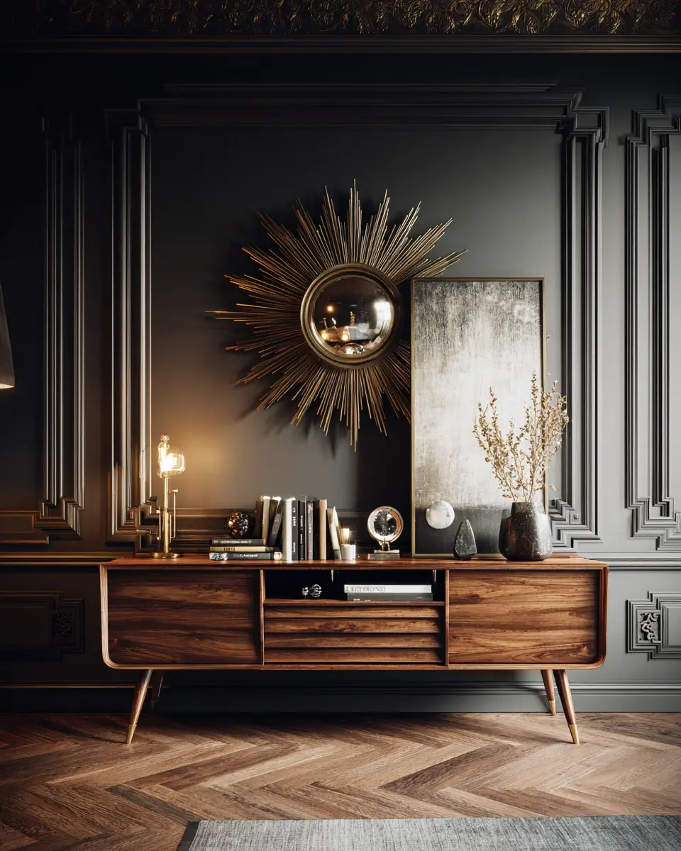 Moody Mid-Century Modern Living Room Decor Ideas