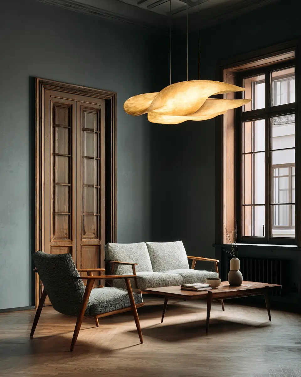 Moody Mid-Century Modern Living Room Decor Ideas