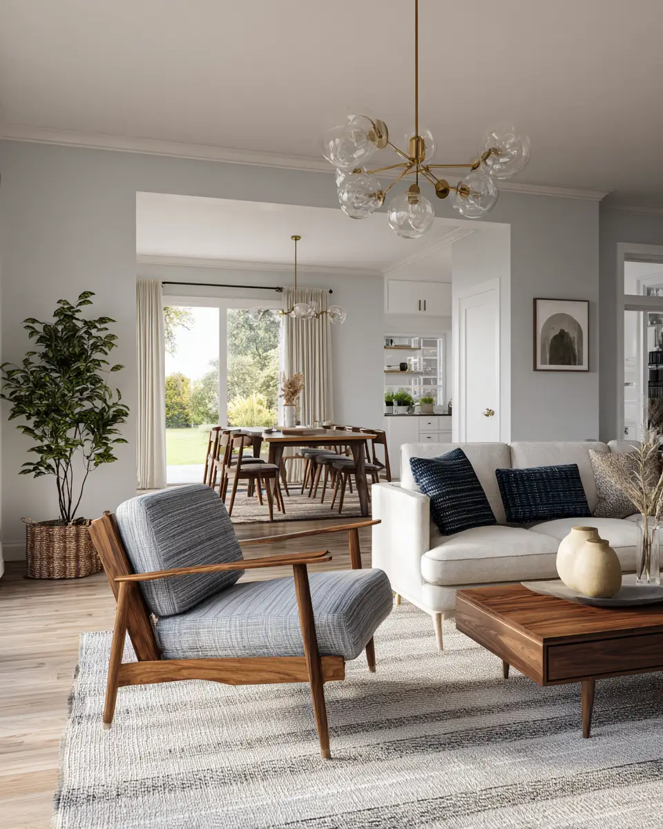 Moody Mid-Century Modern Living Room Decor Ideas