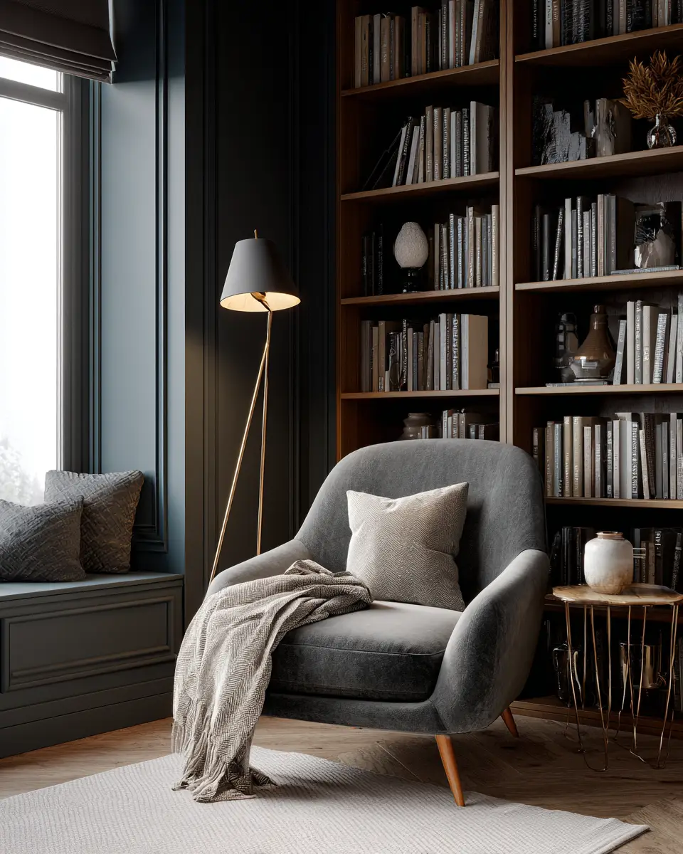 Moody Mid-Century Modern Living Room Decor Ideas