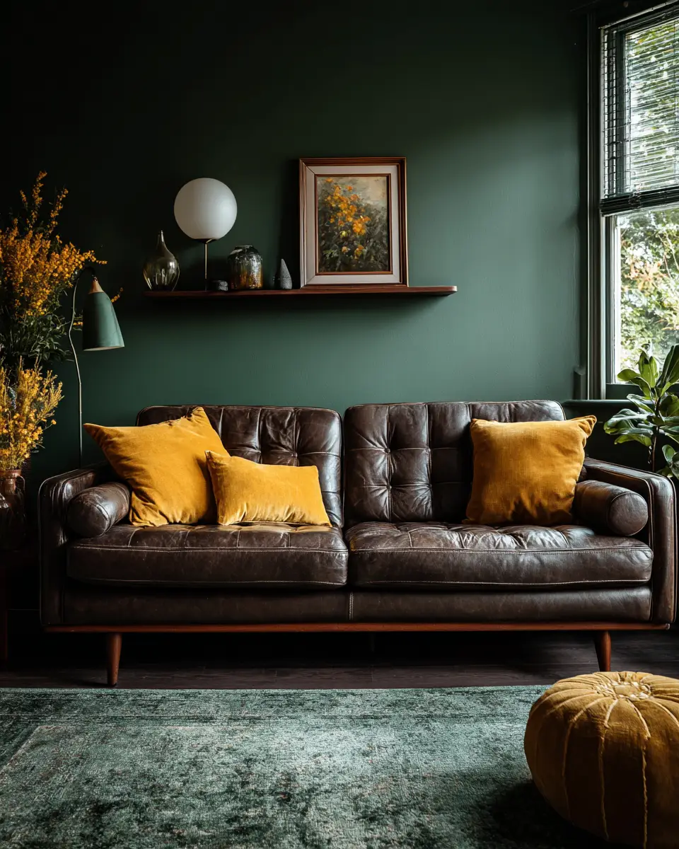 Moody Mid-Century Modern Living Room Decor Ideas