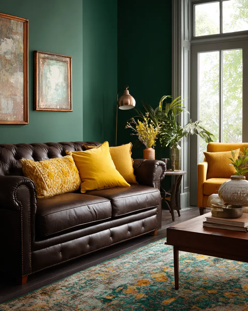 Moody Mid-Century Modern Living Room Decor Ideas