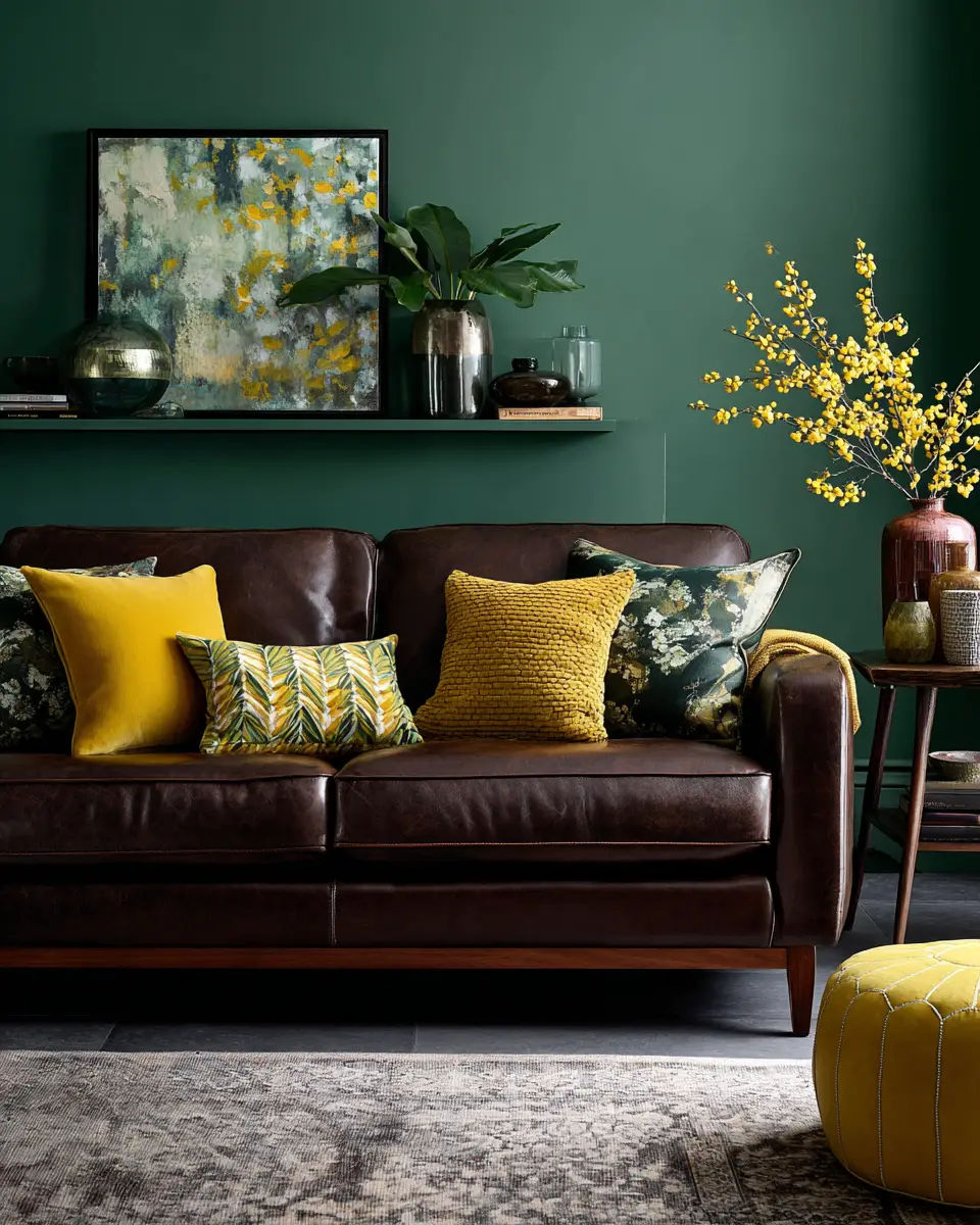 Moody Mid-Century Modern Living Room Decor Ideas