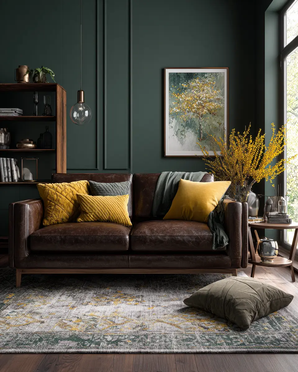 Moody Mid-Century Modern Living Room Decor Ideas