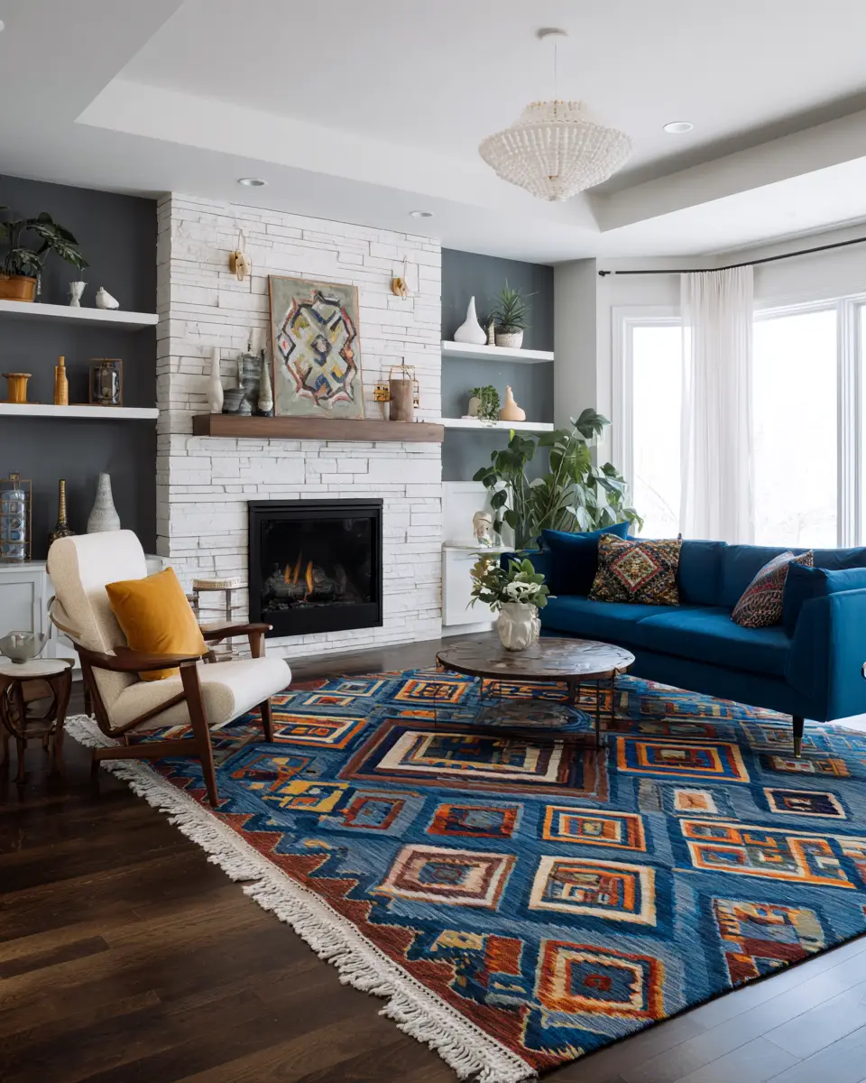 Moody Mid-Century Modern Living Room Decor Ideas