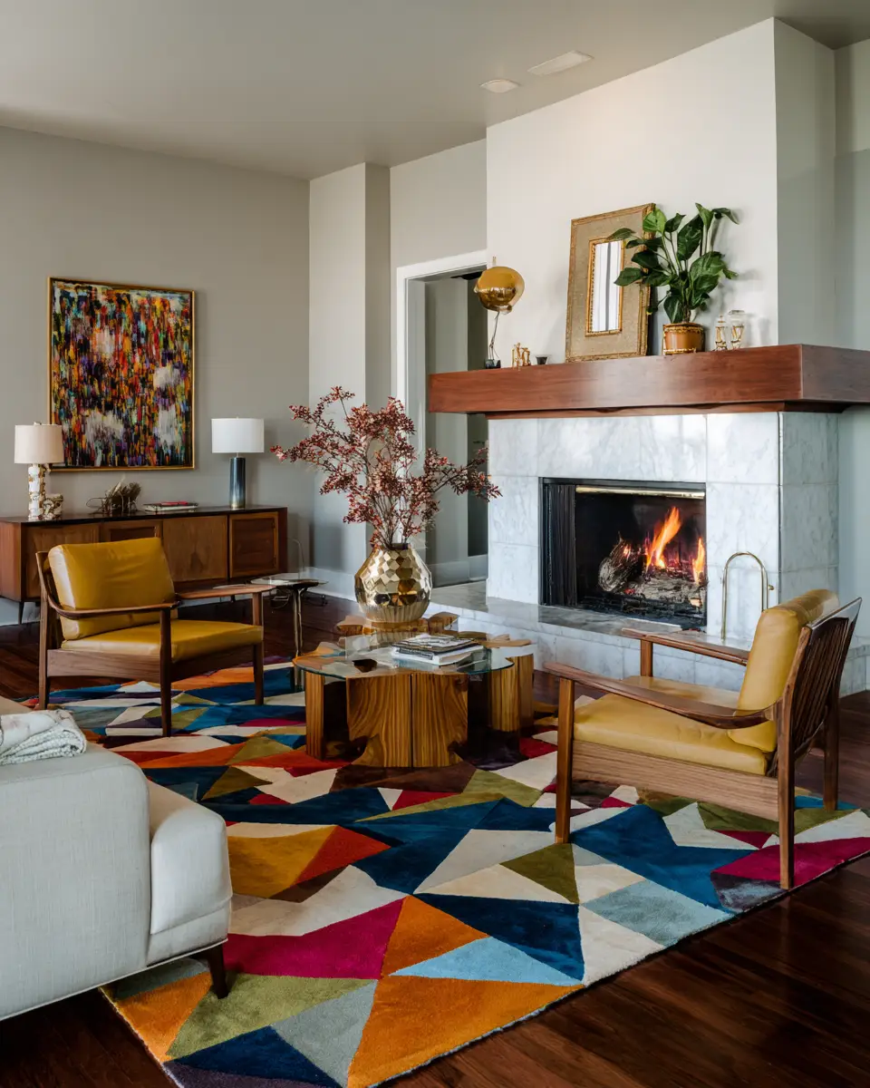 Moody Mid-Century Modern Living Room Decor Ideas