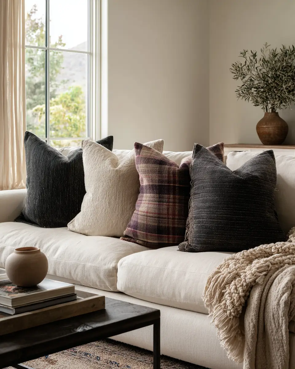 Moody Modern Farmhouse Living Room Decor Ideas