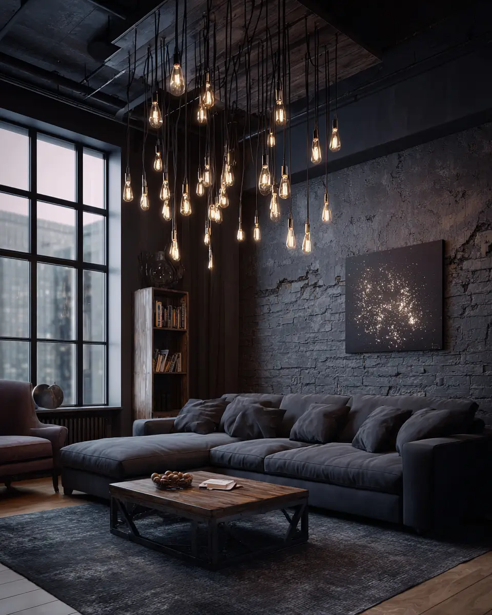 Moody Modern Farmhouse Living Room Decor Ideas