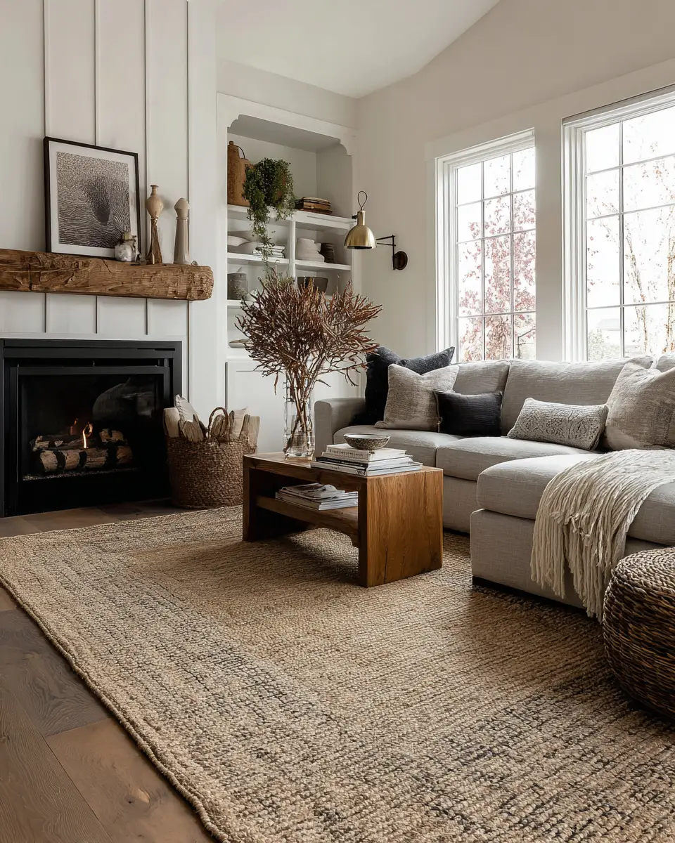 Moody Modern Farmhouse Living Room Decor Ideas