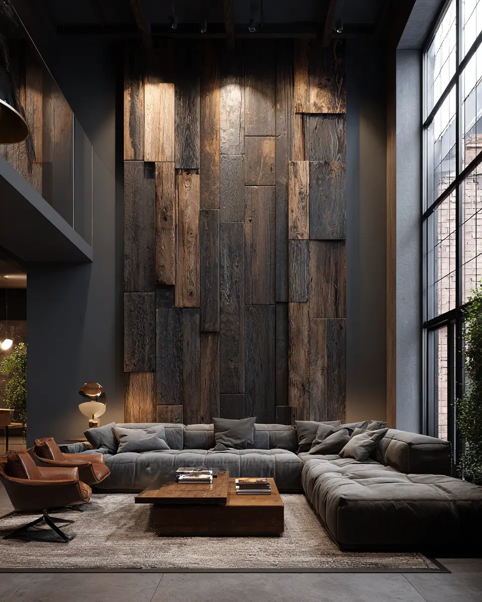 Moody Modern Farmhouse Living Room Decor Ideas