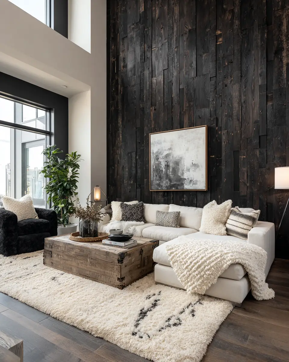 Moody Modern Farmhouse Living Room Decor Ideas