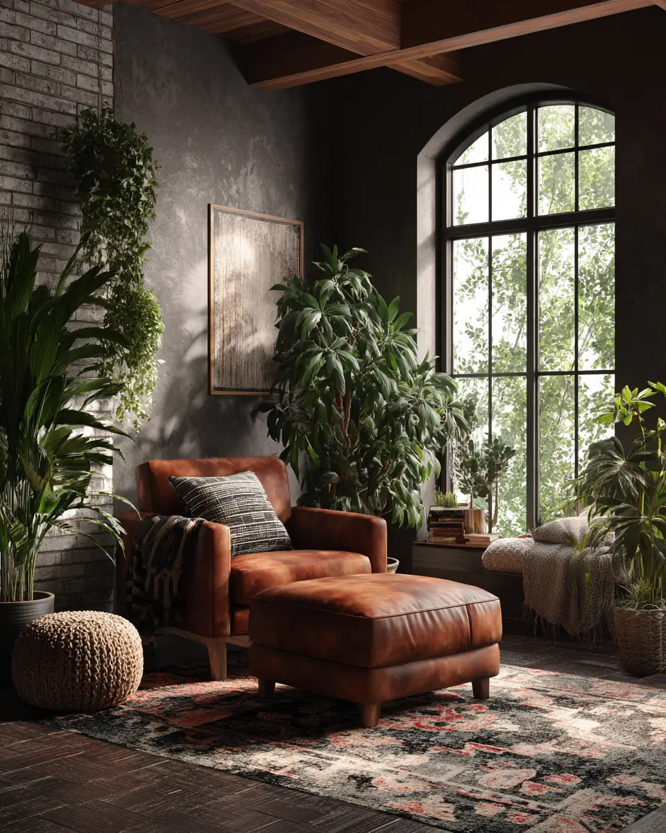 Moody Modern Farmhouse Living Room Decor Ideas