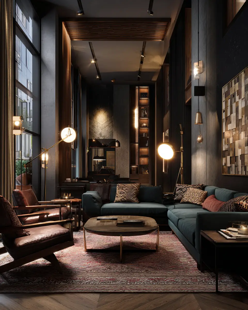 Moody Modern Living Room Decor Ideas