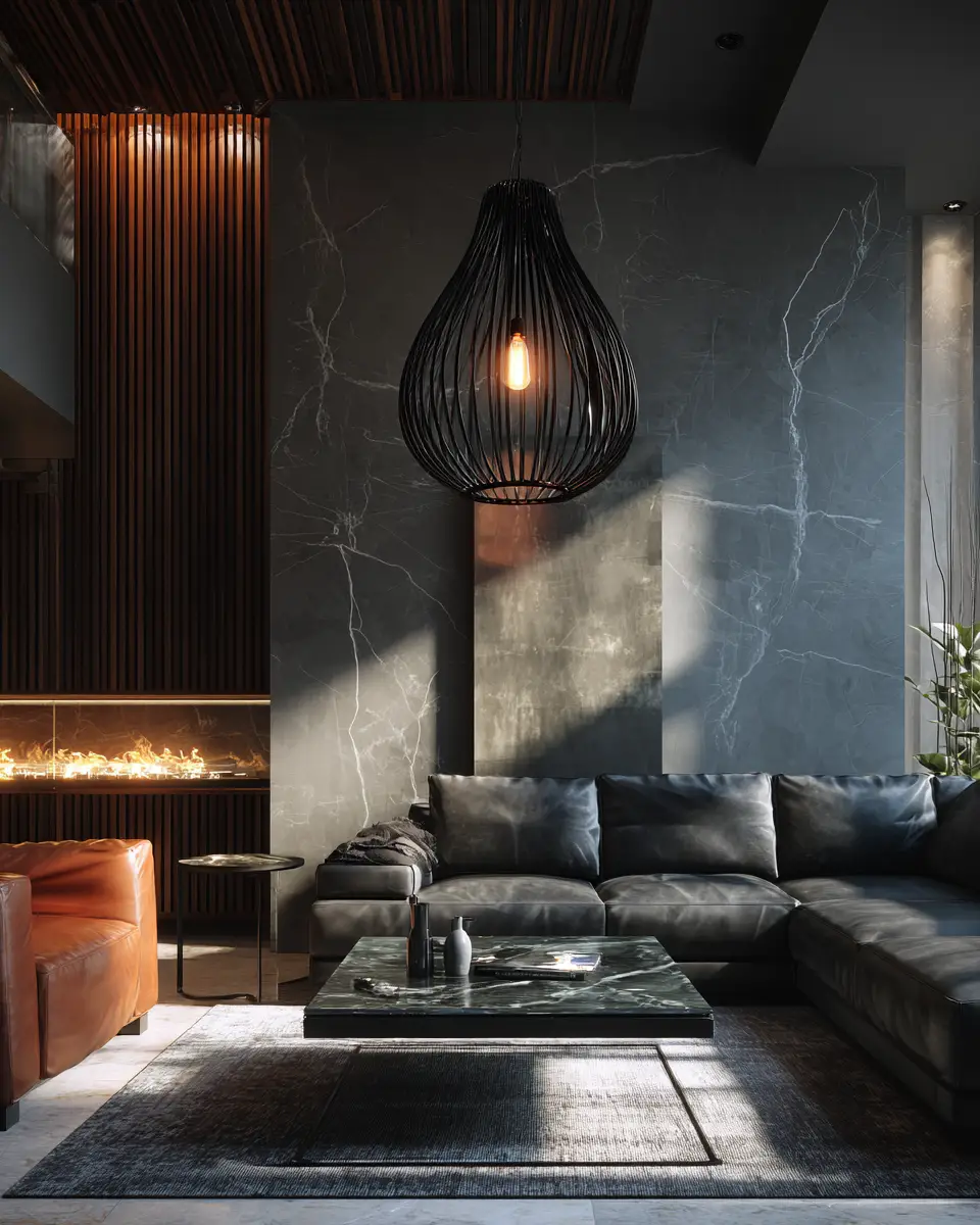 Moody Modern Living Room Decor Ideas