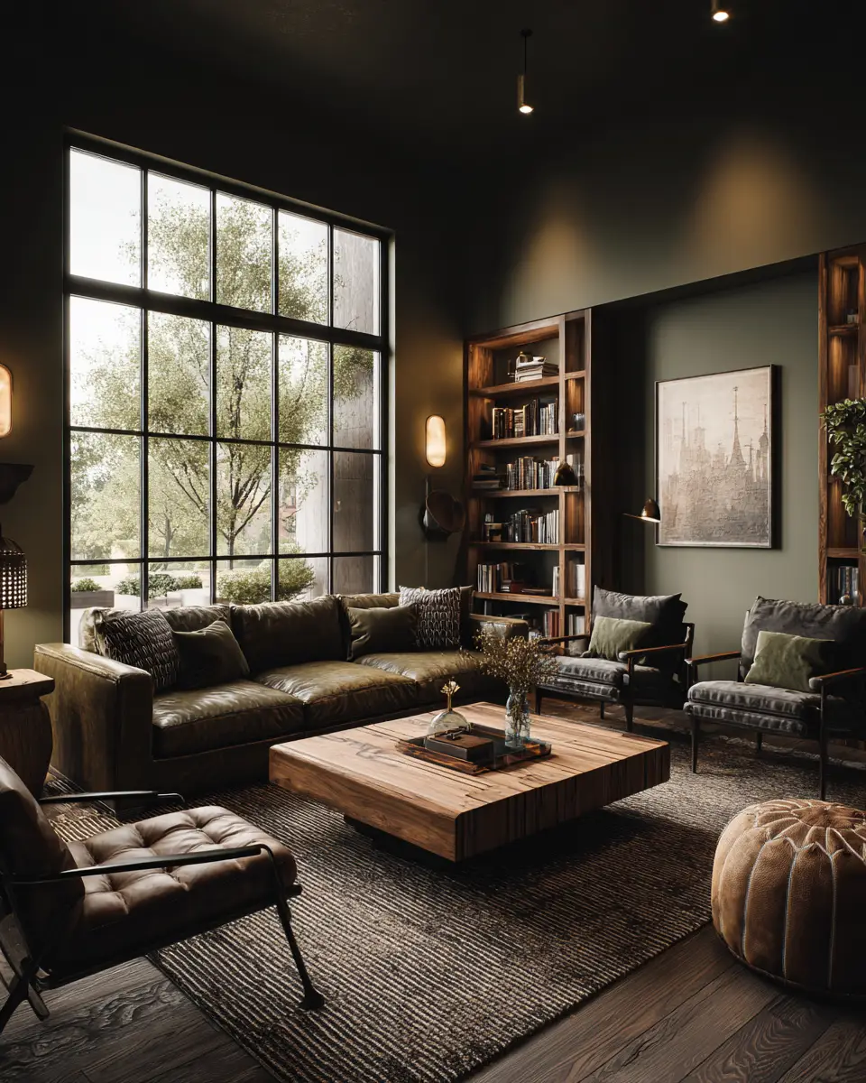 Moody Modern Living Room Decor Ideas