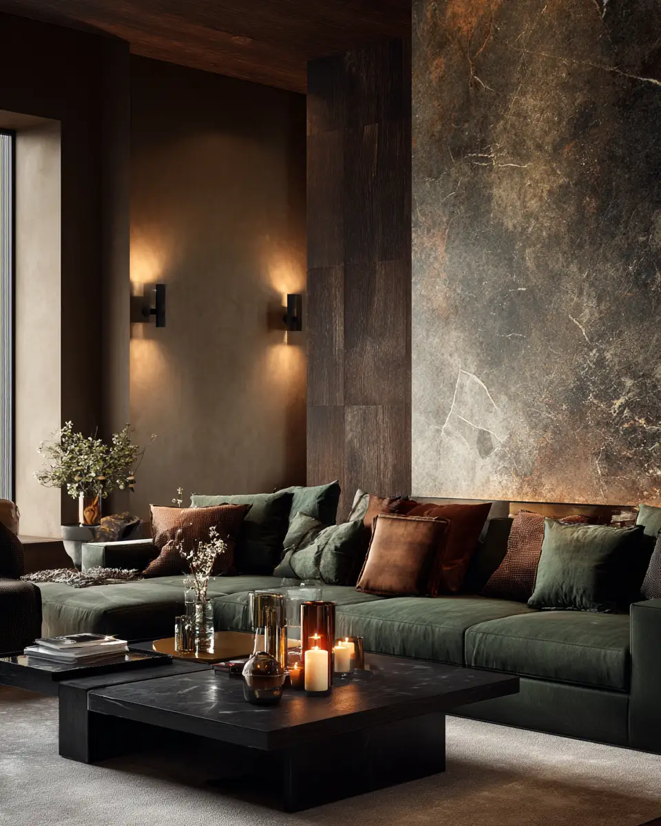 Moody Modern Living Room Decor Ideas