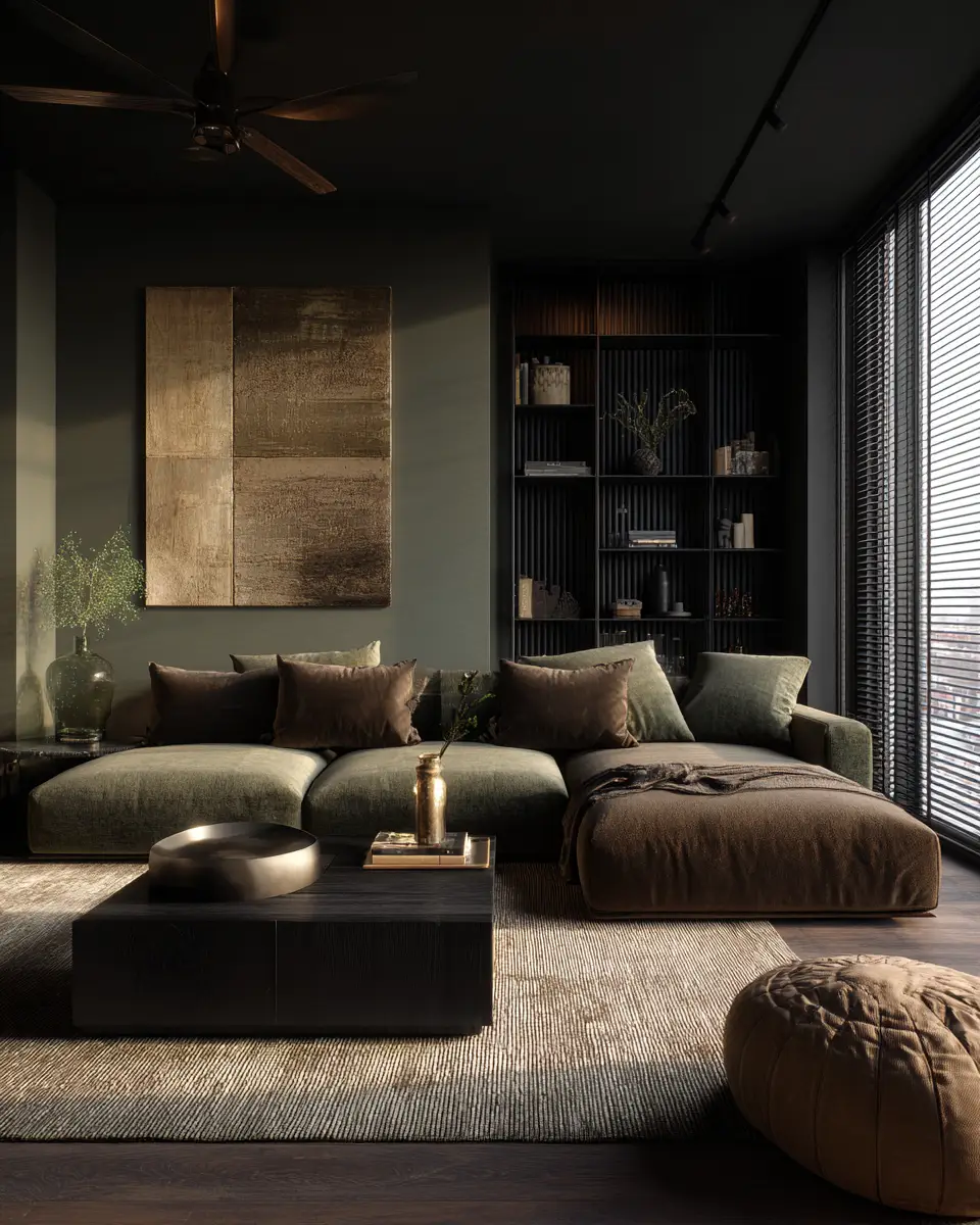 Moody Modern Living Room Decor Ideas