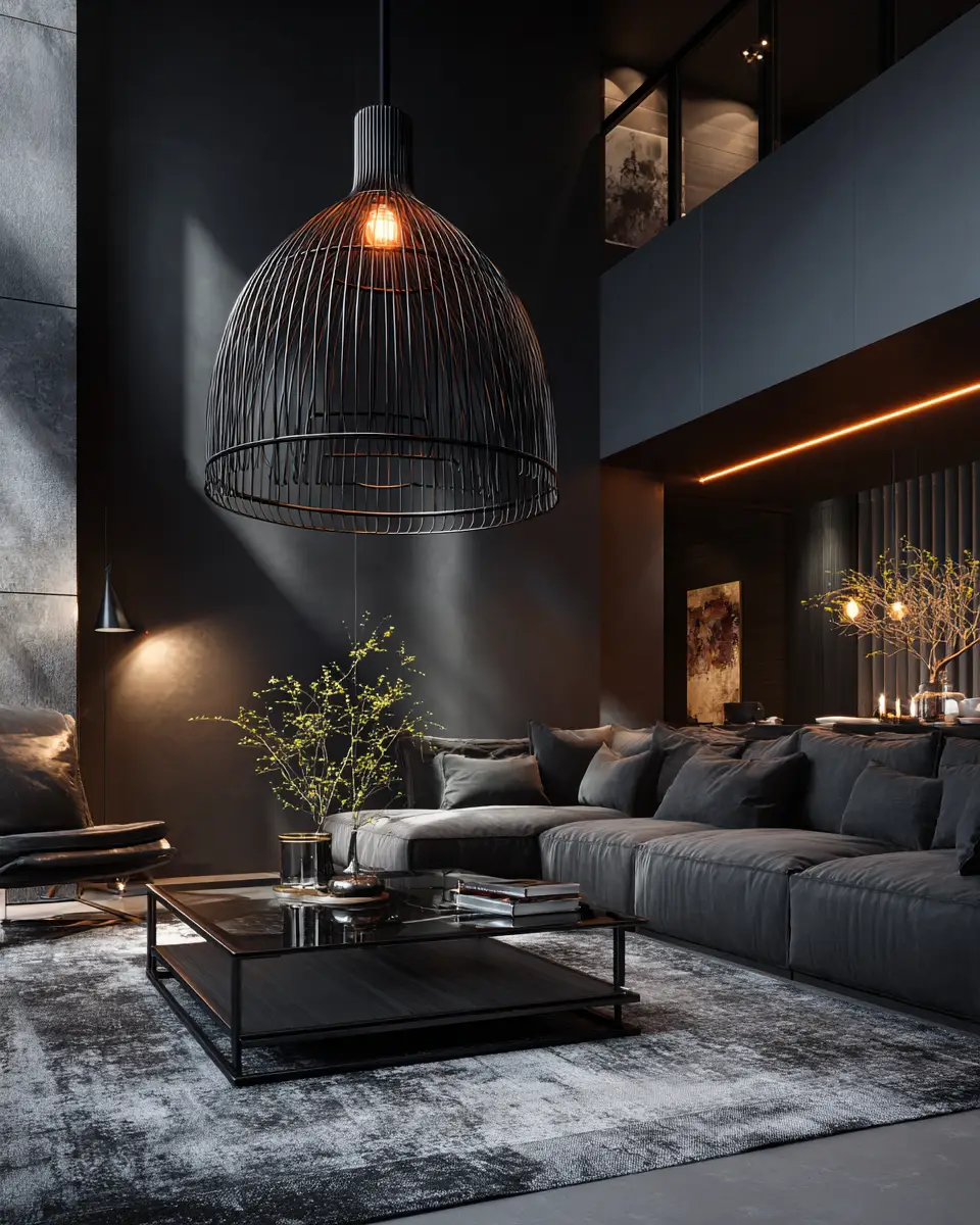 Moody Modern Living Room Decor Ideas
