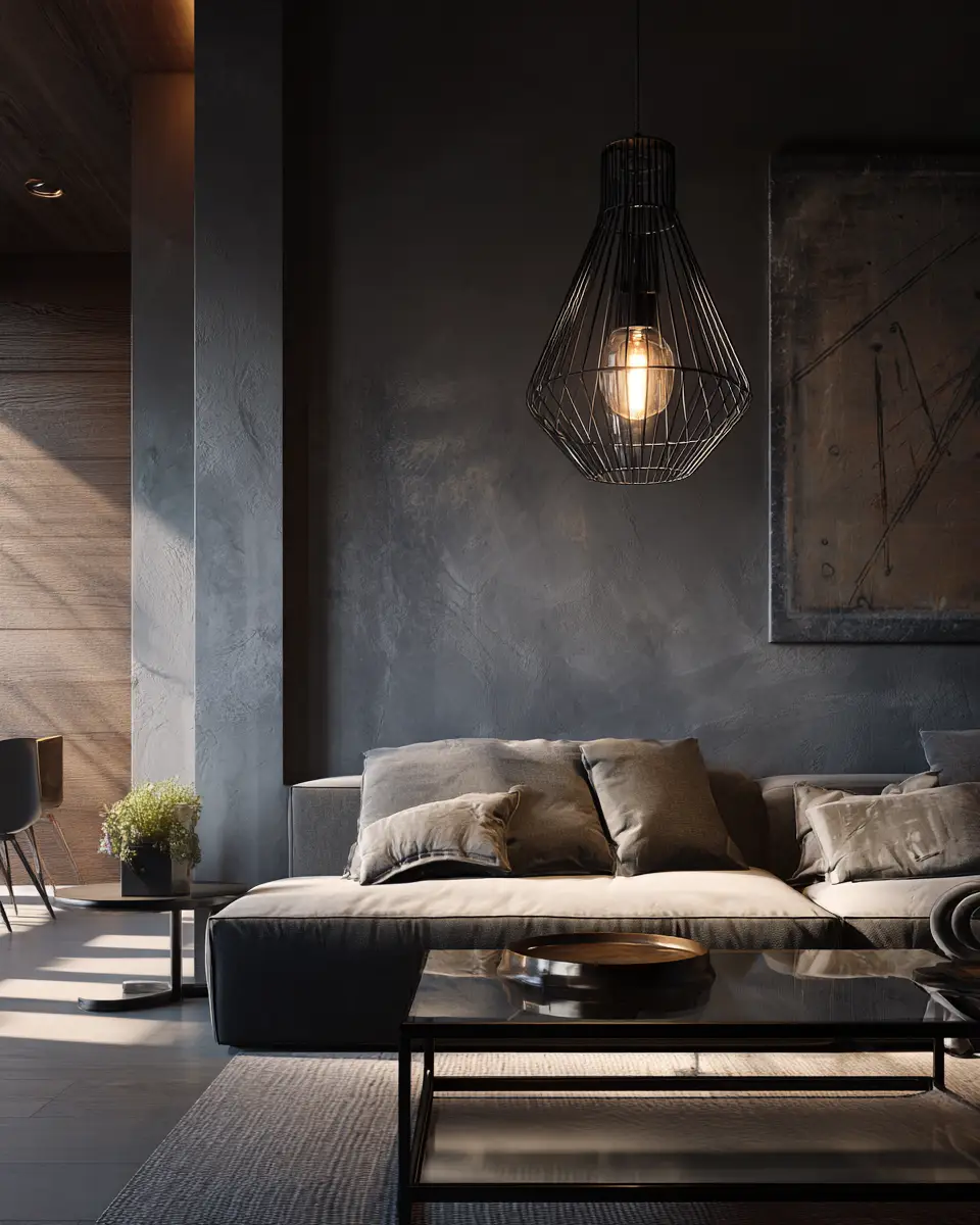 Moody Modern Living Room Decor Ideas