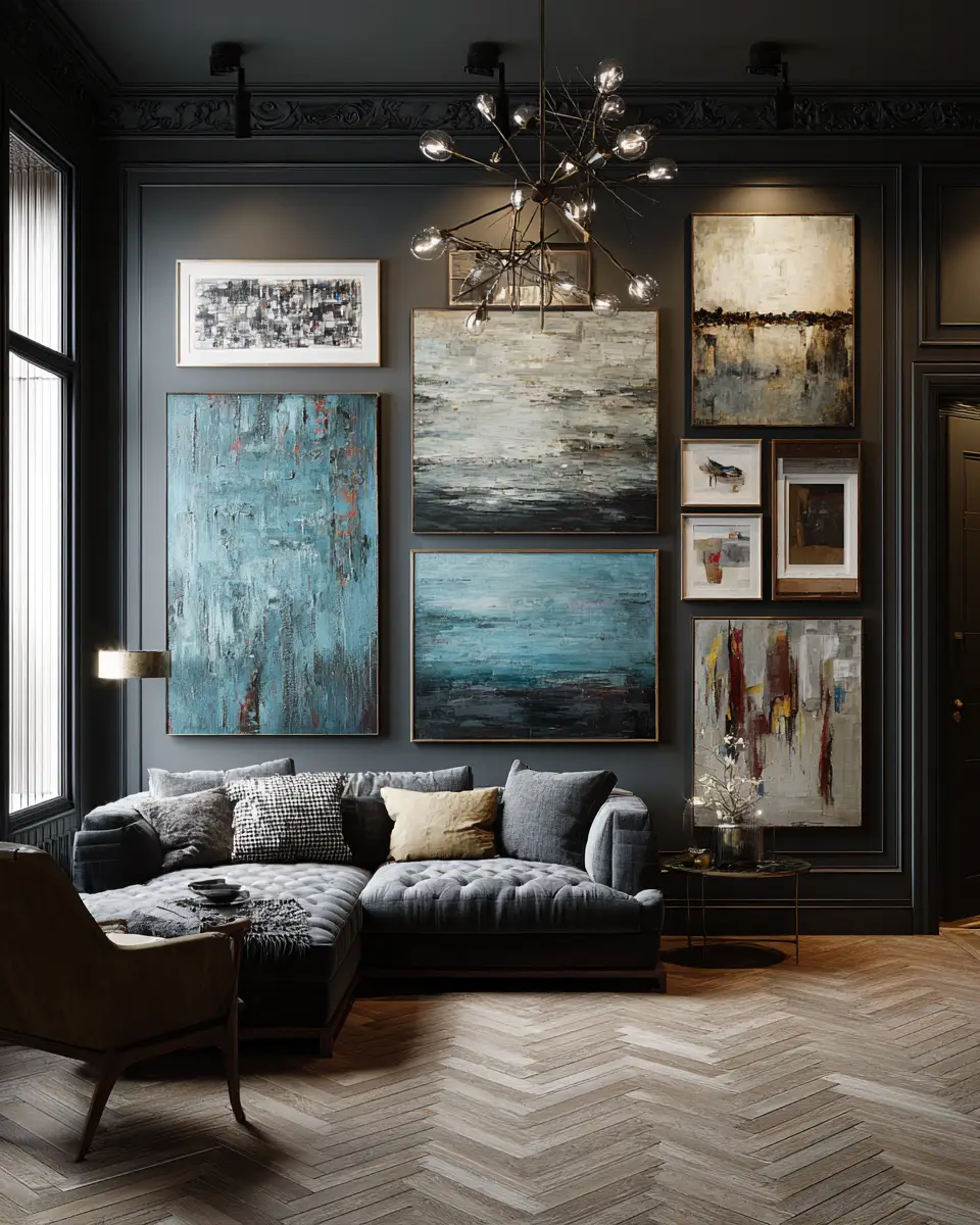 Moody Modern Living Room Decor Ideas