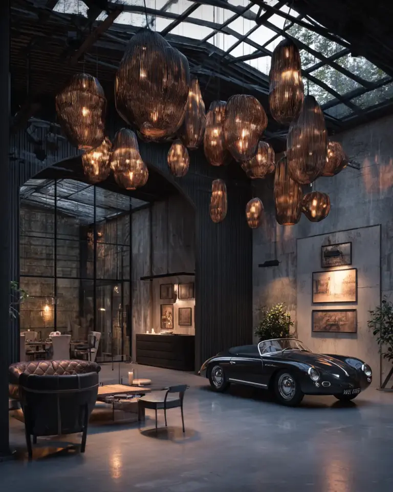 Moody Organic Modern Garage Decor Ideas - Featured